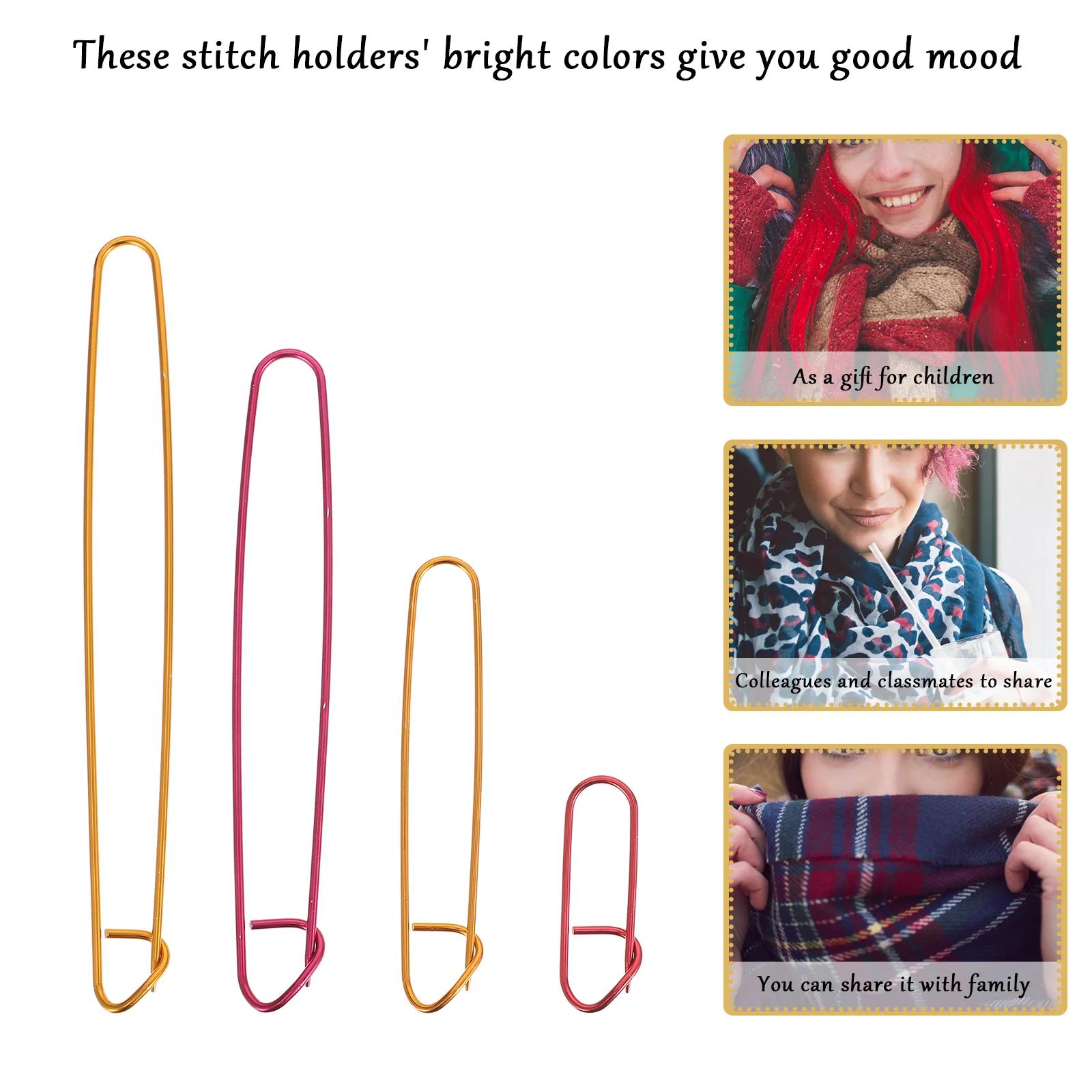 12 Pcs to Weave Crochet Needles Stitch Holders for Knitting Stick Markers Kintting