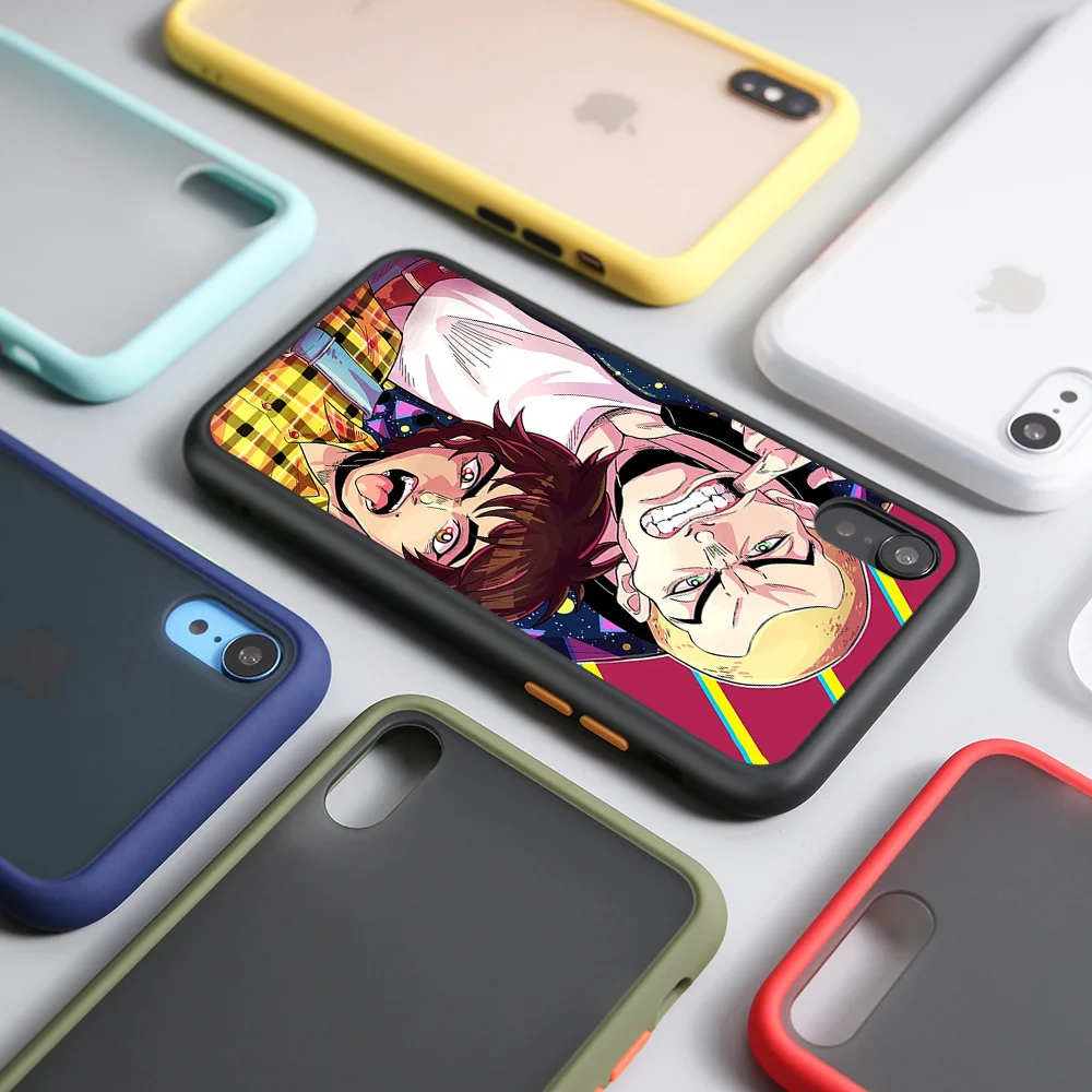 Полупрозрачный чехол для телефона Skin Feel Redmi 9A Note 10 C 9 t 8 7 10a 10s A1 A2 9s Xiaomi 9T 10T Cartoon Baki
