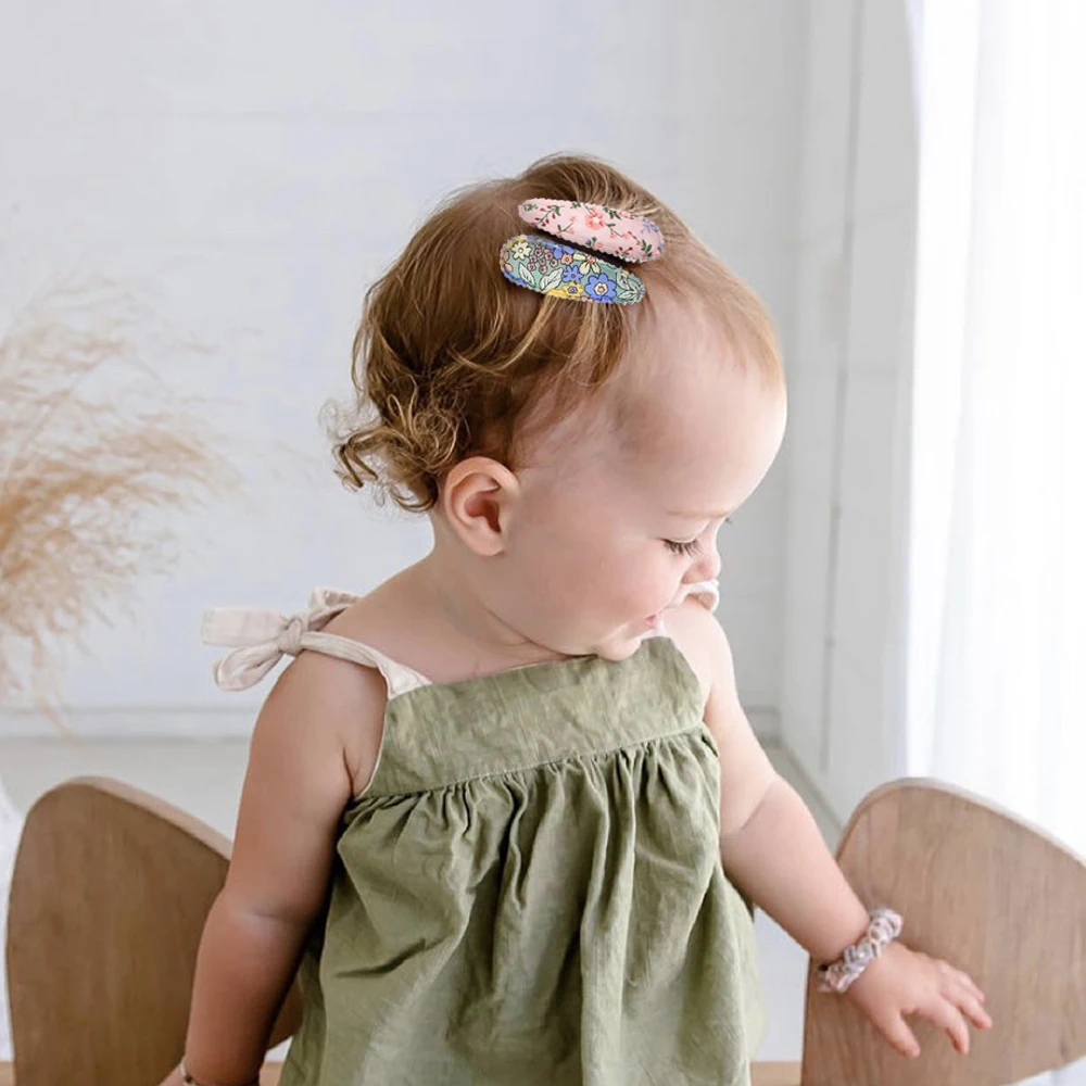 40 шт. детские заколки для волос с цветочным принтом