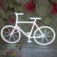 wholesale whitepink bicycle dimmable led neon sign safety warning light powered by usb kids birthday wedding gift night lamp