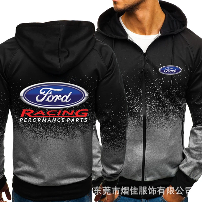 

2022 autumn cardigan men's gradient Hoodie Jacket Ford fashion men's casual suit Sweatshirt zipper Hoodie