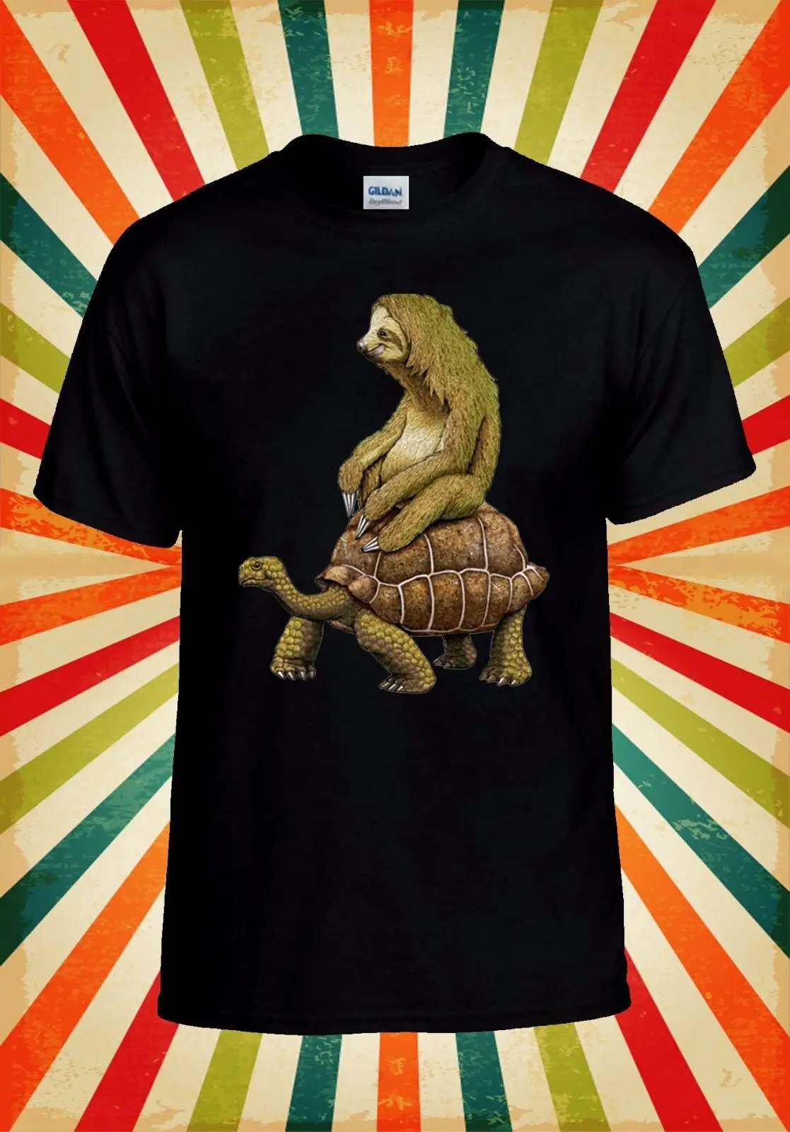 Ленивец ездить на черепахе взять это медленный жилет футболка 1765