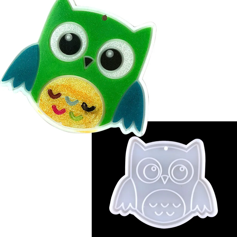 

Силиконовая форма «Сова» для брелков, форма «сделай сам» для эпоксидной смолы