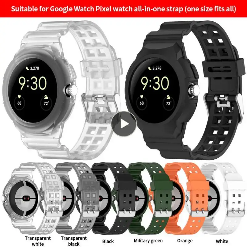 

Replacement Strap Protector Cover All-in-one Strap Watch Strap Dial Protector Case Bumper Case Smartwatch Band Strap Waterproof