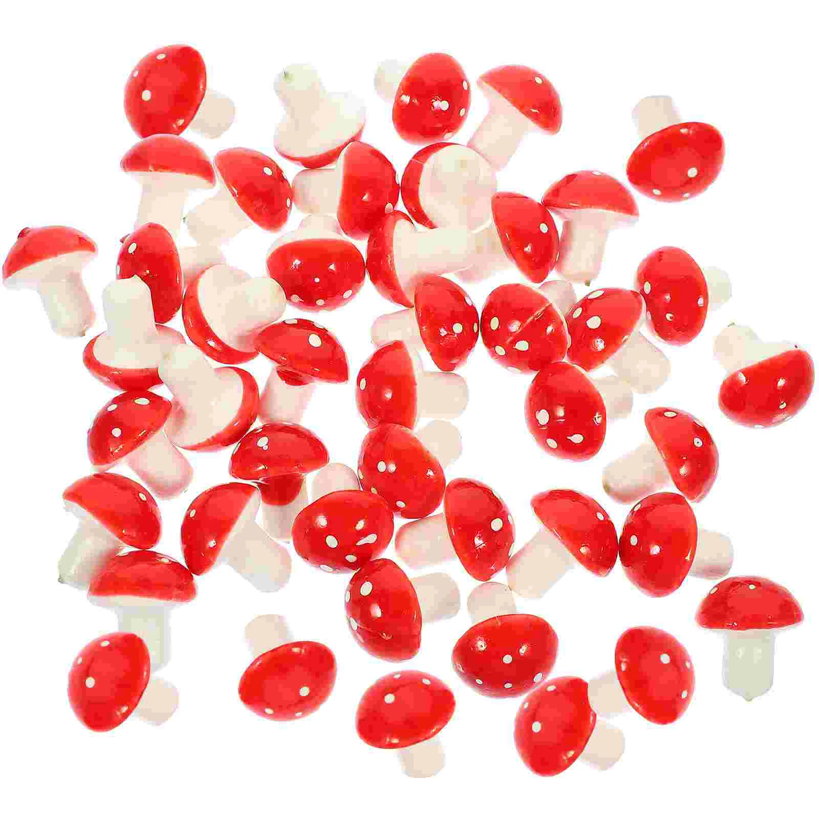 

60Pcs Miniature Mushroom Mushrooms Landscape Decoration