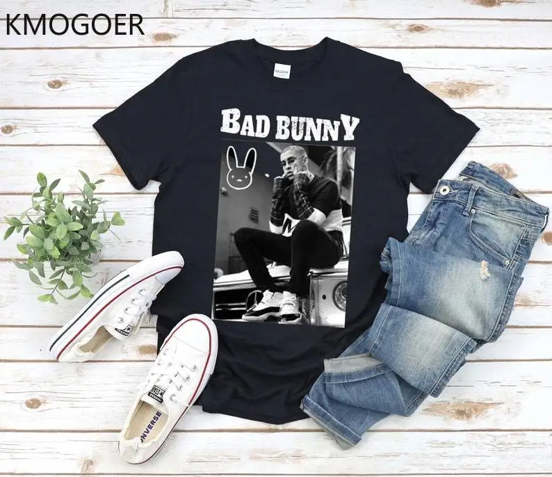 

Bad Bunny T-Shirt Conne Homalow, Bad Bunny Reggieton, YHLQMDLG, Bad Bunny Concert Hip Hop Gothic Streetwear T-Shirt Men's Top