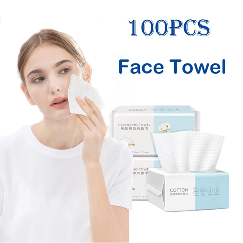 

Makeup Towel And Wipes Tissue Wet Facial Dry Soft Face Reusable 100%cotton Quality High Disposable Pearl Cotton Cleansing