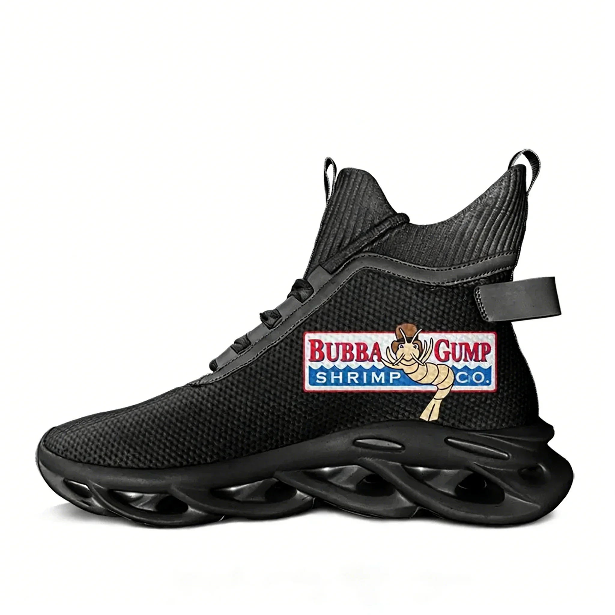 Фото Ретро-кроссовки Bubba Gump Shrimp High Top Flats 1994 года, в стиле Форреста Гампа, для мужчин и женщин, спортивные, для хайкинга, бега, путешествий, на заказ №4