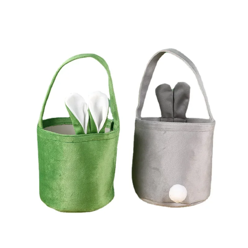 Лидер продаж розовая синяя сумка с пасхальным кроликом корзина заячьими ушками