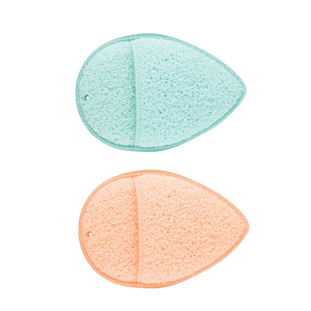 

2pcs Face Cleansing Sponge Water Drop Shaped Konjac Sponge Facial Washing Gloves