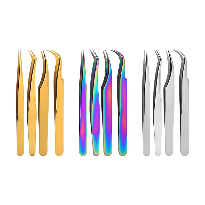 

Пинцет для наращивания ресниц из нержавеющей стали сверхтвердые пинцеты для ресниц Высокоточный Антистатический пинцет Инструмент для на...