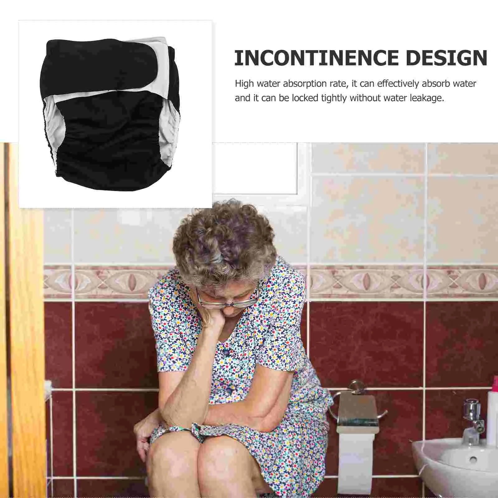 Diaper Pants for The Elderly Washable Urinal Reusable Adult Pocket Leakproof Nappy Polyester Incontinence