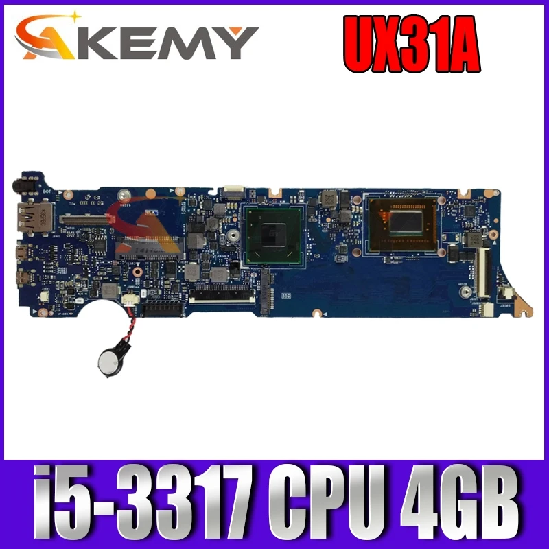 

Akemy UX31A2 With Processor i5-3317 CPU 4GB Memory Mainboard REV2.0 For ASUS UX31A2 UX31A Laptop Motherboard 100% Tested OK
