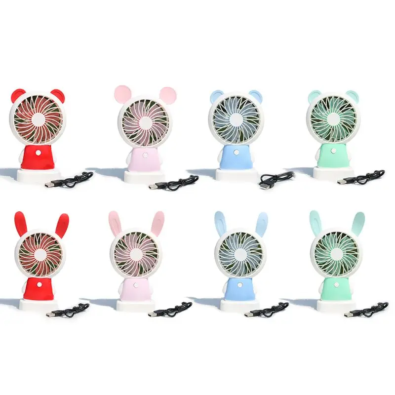 

1Pcs Cartoon USB Charging Portable Handheld Electric Fan Air Conditioner Cooler