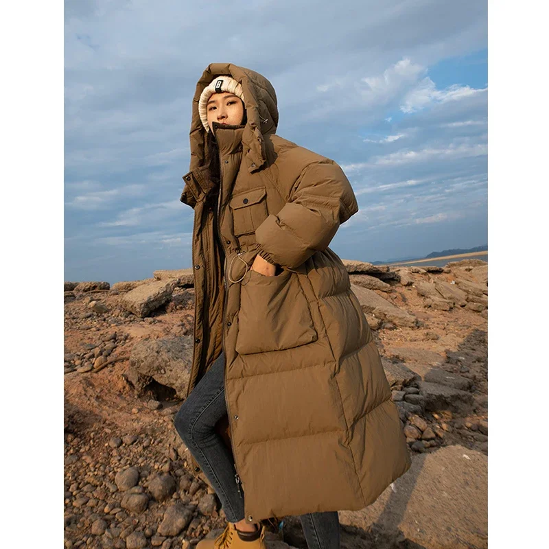 

Women Down Coats for Winter 2022 Warm 95% White Duck Down Jackets Women Thick Hooded Puffer Jacket Windproof Veste Femme SGG1017