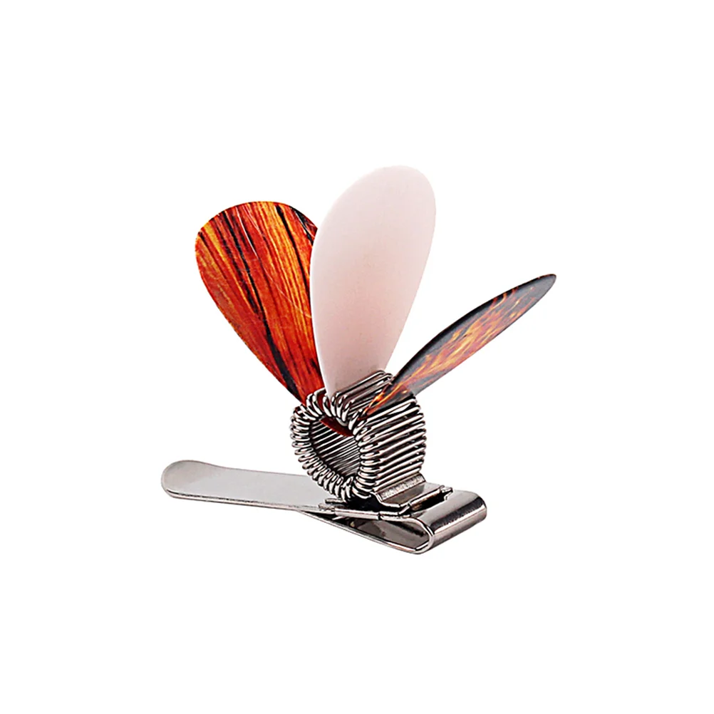 

Guitar Capo Pick Holder Metal Guitar Parts Pick Clip with 3pcs Guitar Picks for Acoustic and Electric Guitars Musical