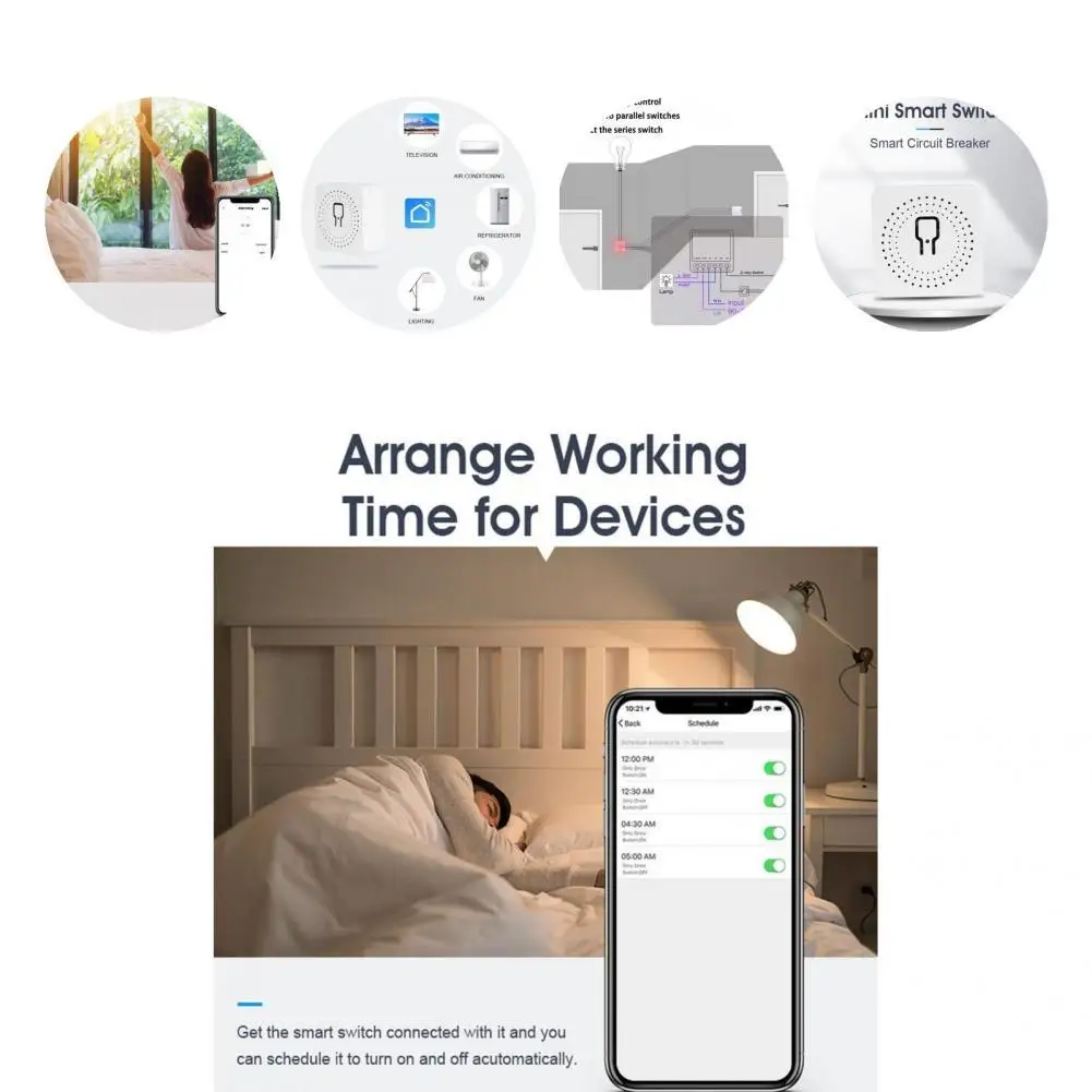 

Wireless Switch Professional White Dual-control for Controlling Mini Smart Switch Smart Wifi Switch