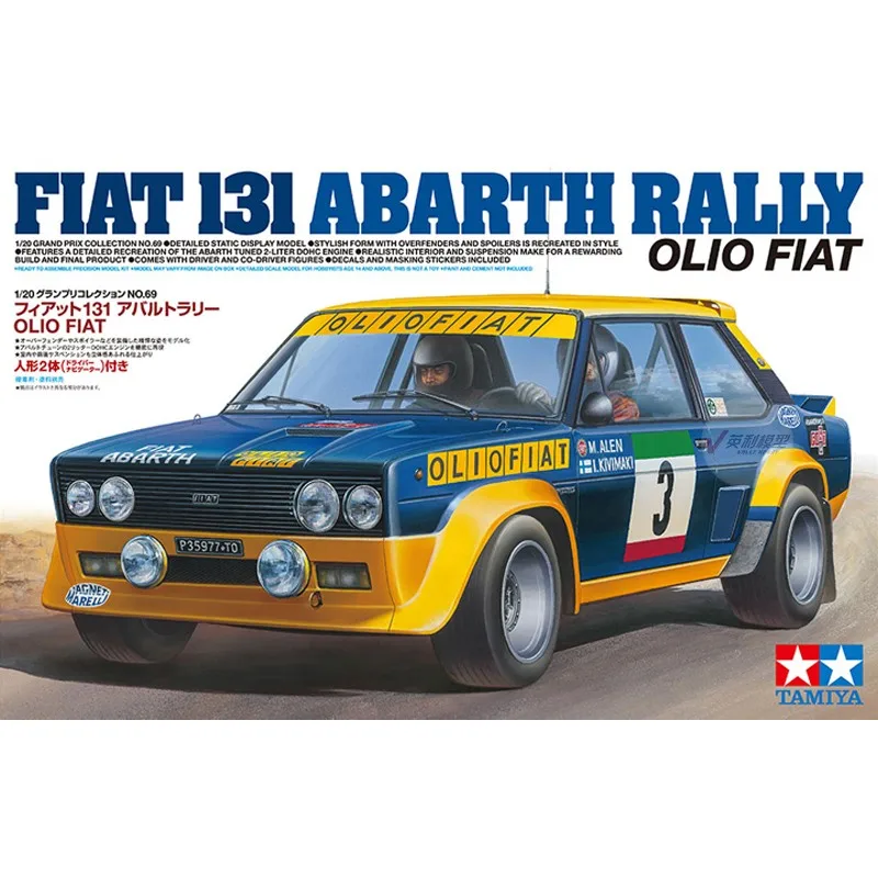 

Сборная модель автомобиля Tamiya, масштаб 1/20, Fiat 131, Abarth, раллийный автомобиль, масло, Фиат, игрушки для мальчиков, подарок для детей и взрослых, к...