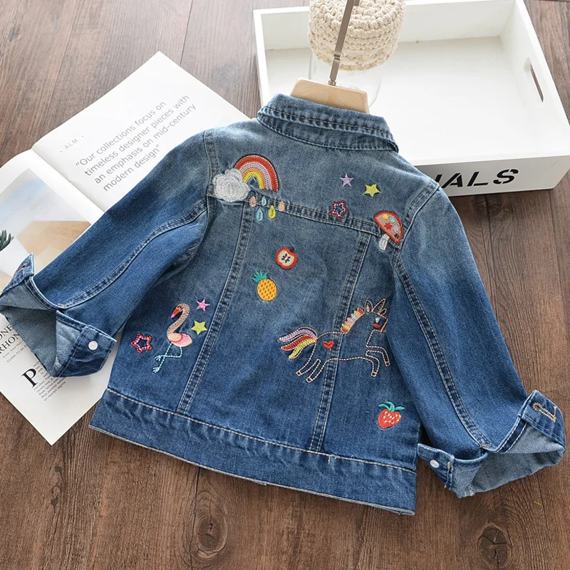 Menoea Kids Denim Jacket 2021 New Style Girls Fashion Children Clothing Autumn Baby Clothes Outerwear Jeans Jackets Coat | Детская