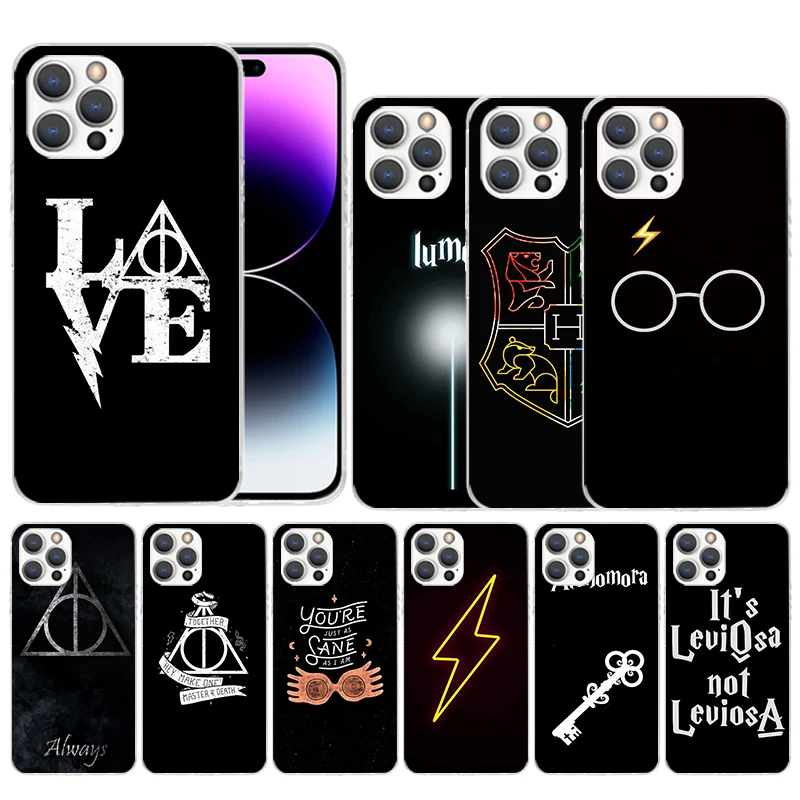 

P-Potters Love Always Soft Cover for iPhone 14 13 12 Mini 11 Pro Max Print Phone Case X XS XR 7 Plus 8 + 6 6S 5 SE Pattern Coque