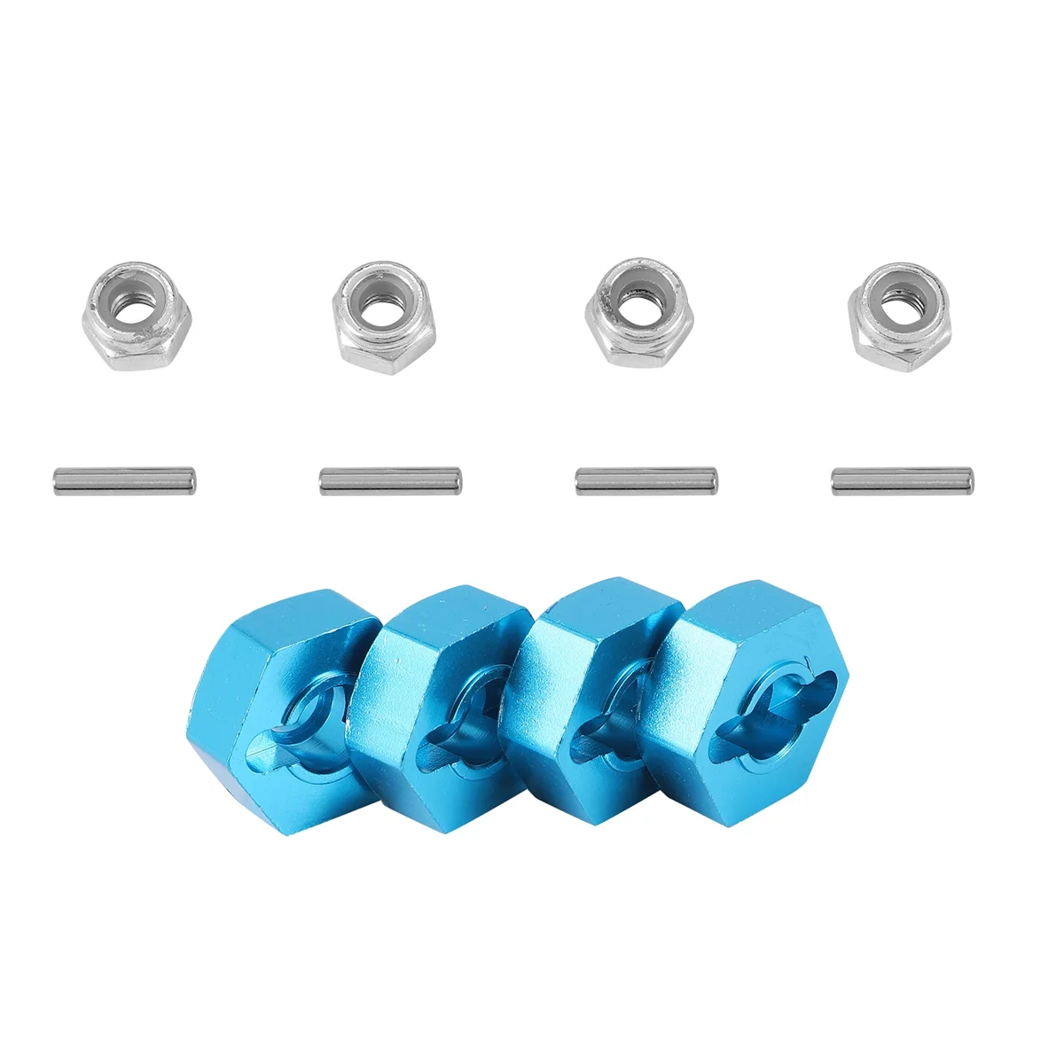 4 шт. металлический 12 мм шестигранный адаптер для колеса Tamiya TT01 TT-01 TT02 XV01 TB-04 WT-01N 1/10