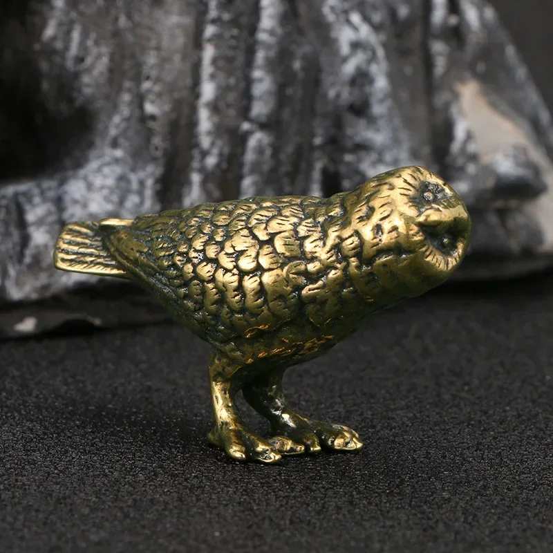 Латунная миниатюра совы