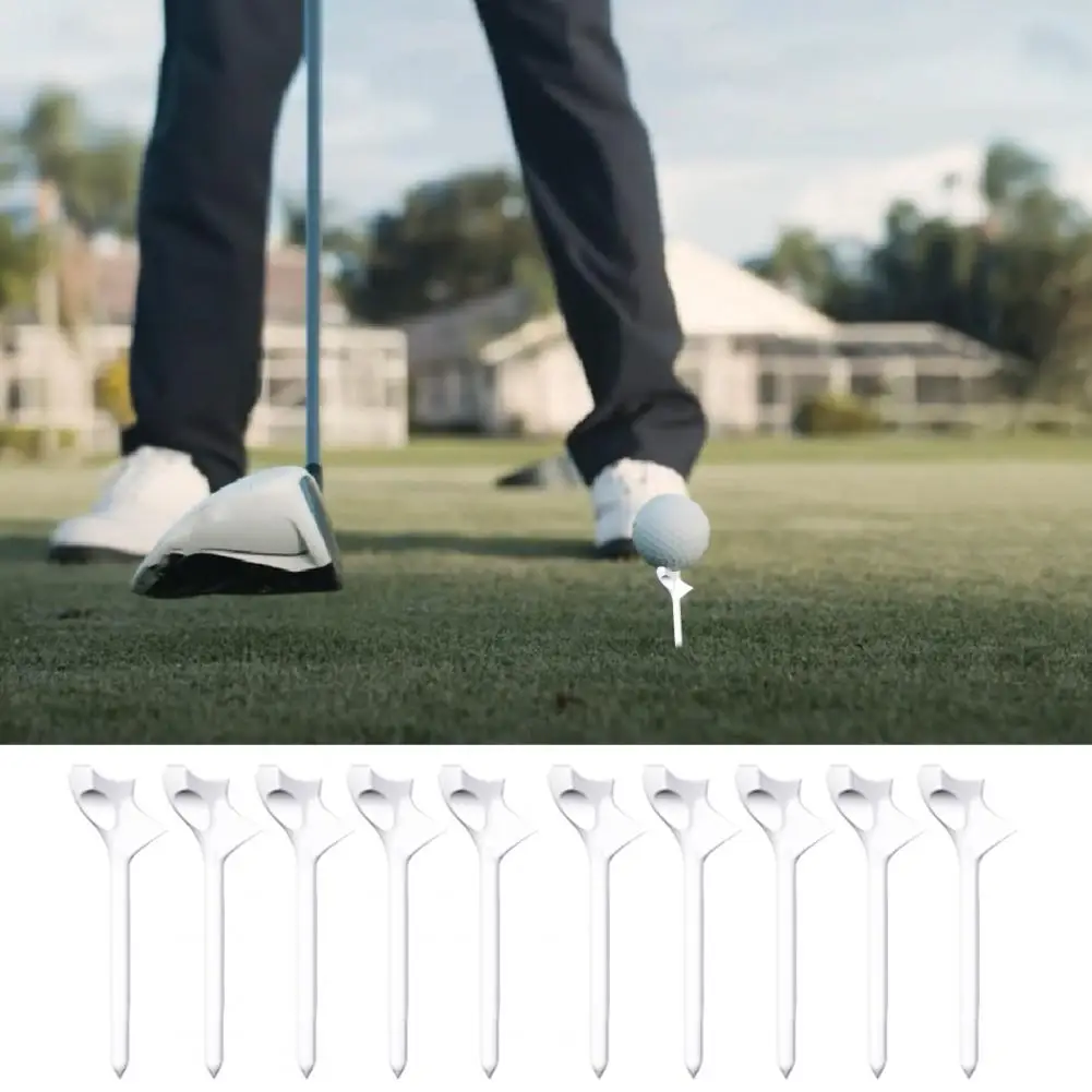 

10Pcs Golf Training Tees Increase Flight Distance Low-Resistance Tip Stabilize Practice Training Golf Ball Holder Golf Training