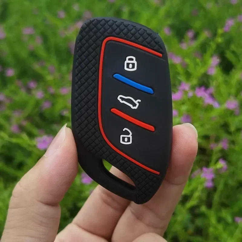 Силиконовый чехол для ключа с 3 кнопками MG 4 2023 Mg4 Ev HS GT ZS EV ZX MG5 MG6 Roewe RX3 RX5 RX8 ERX5 I6 I5