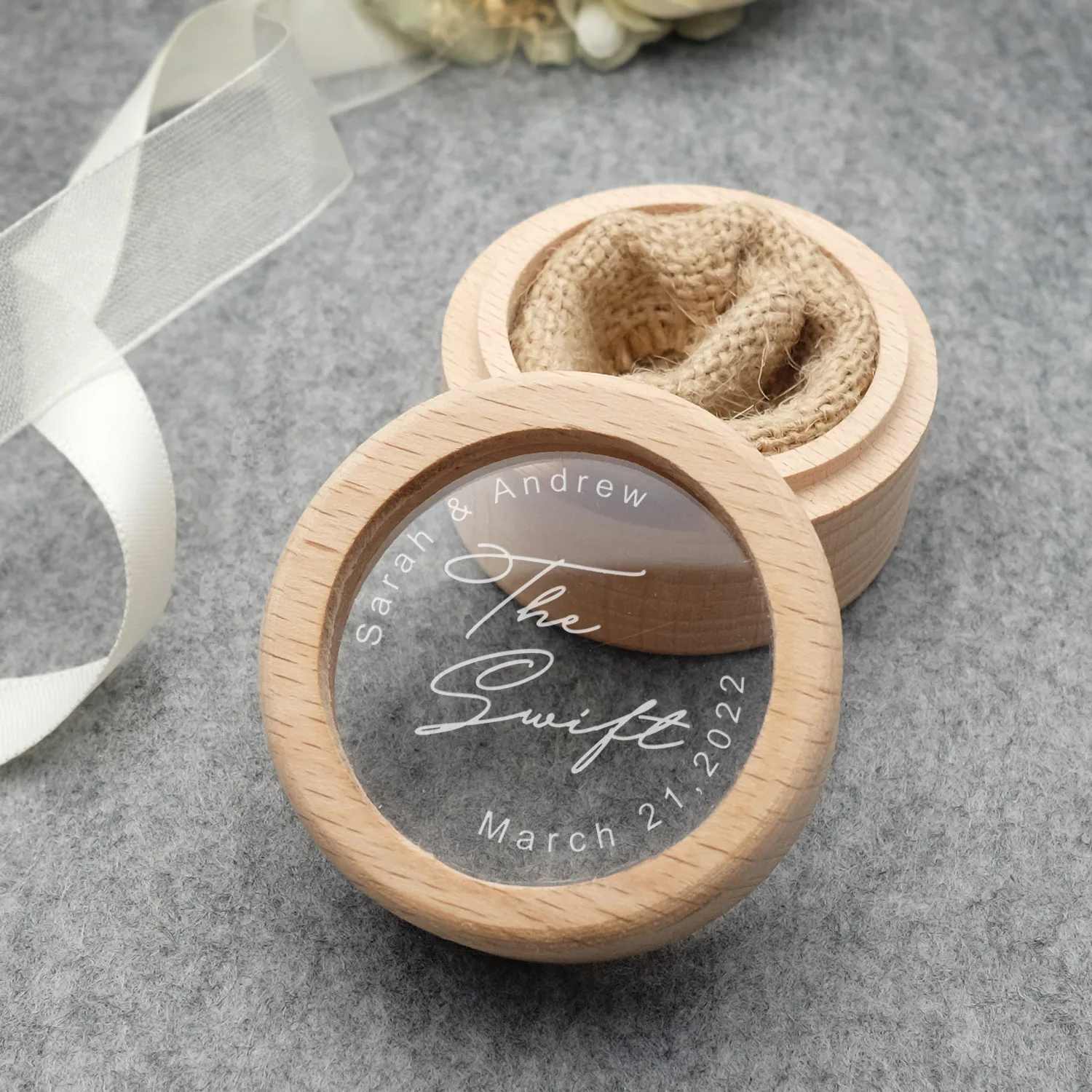 

Engraved Wedding Rings Box Personalized Ring Bearer Custom Wedding Rings Holder Rustic Engagement Wedding Rings Pillow