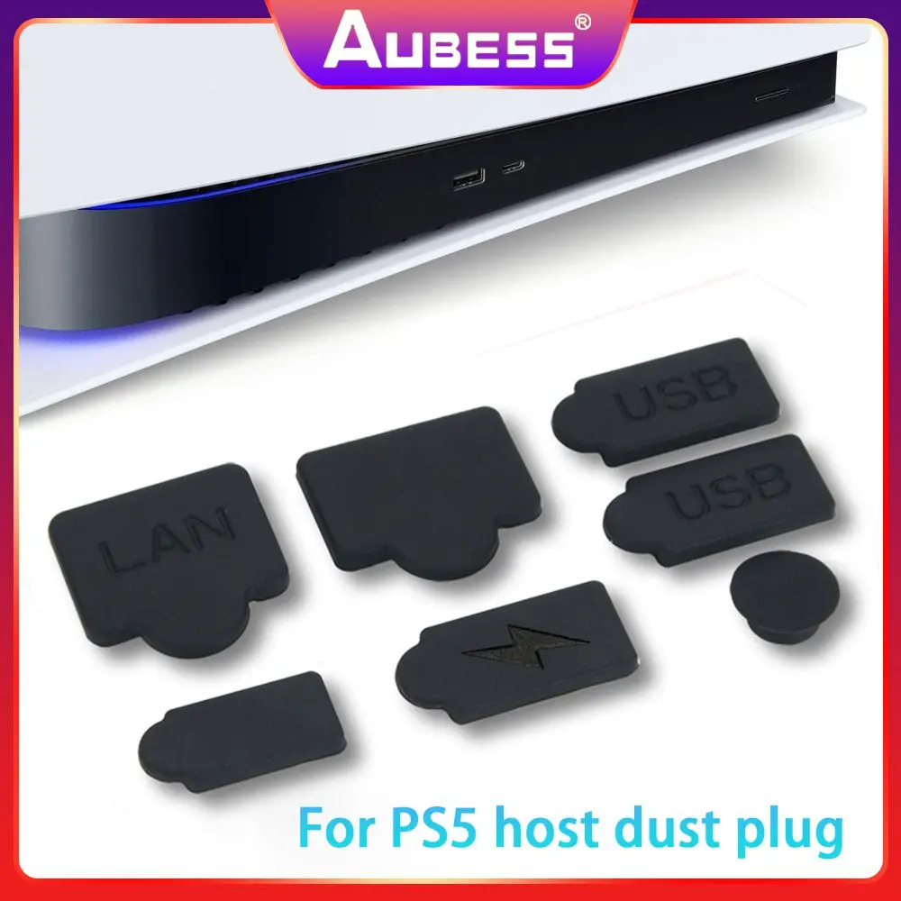

Gaming Accessories Comfortable Silicone Dust Filters Dustproof Dust Plug Small And Convenient Protection Set For Ps5 Mainframe