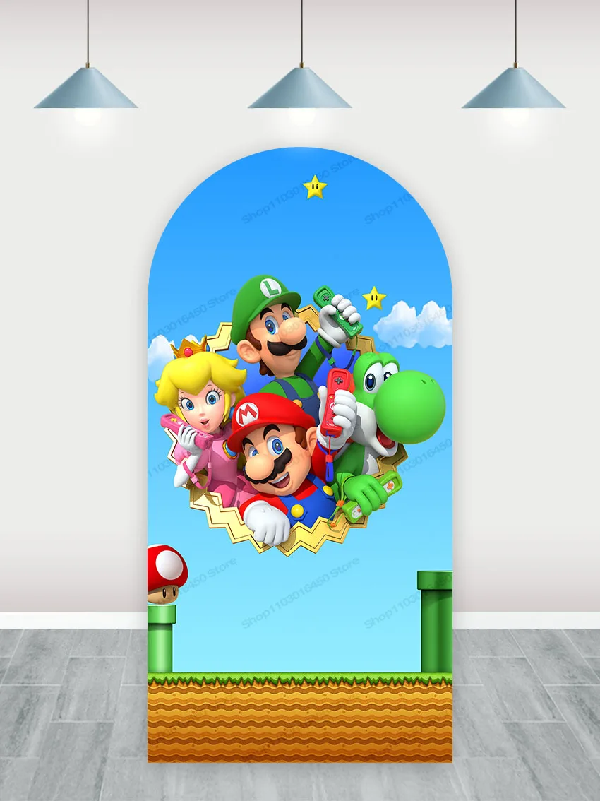 Студийный фон из полиэстера для фотосъемки с изображением супер Марио братьев