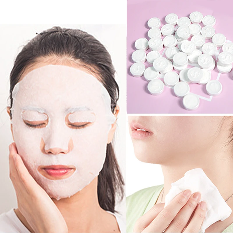 

15-50PCS Compressed Face Mask Disposable Cotton Face Mask Paper Moisturizing Skin Care Tools DIY Face Mask Paper Skin Care Tool