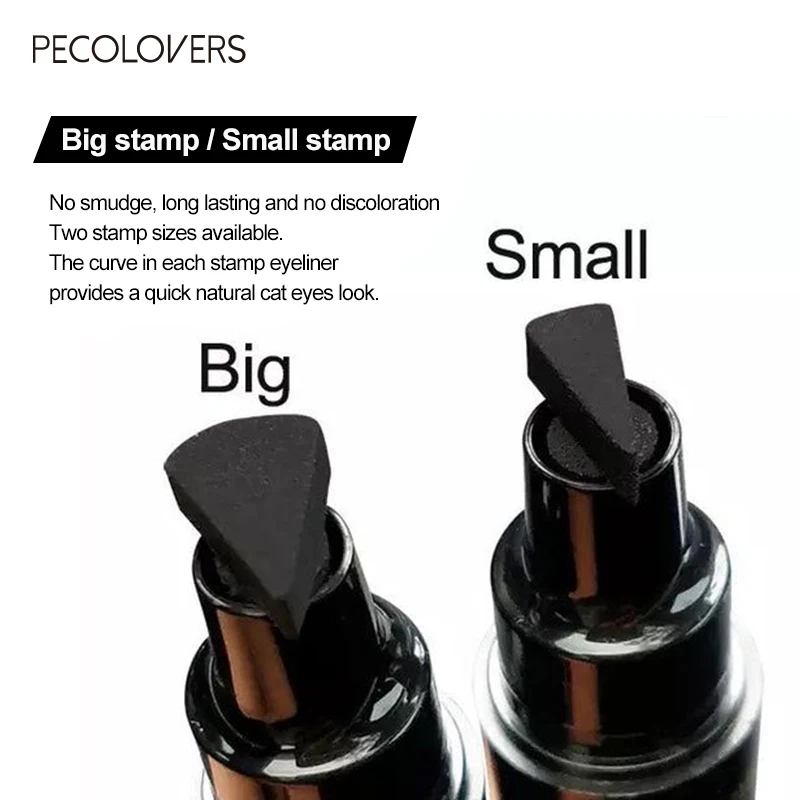 Двухсторонняя жидкая подводка для глаз карандаш 2 в 1 водонепроницаемая печать