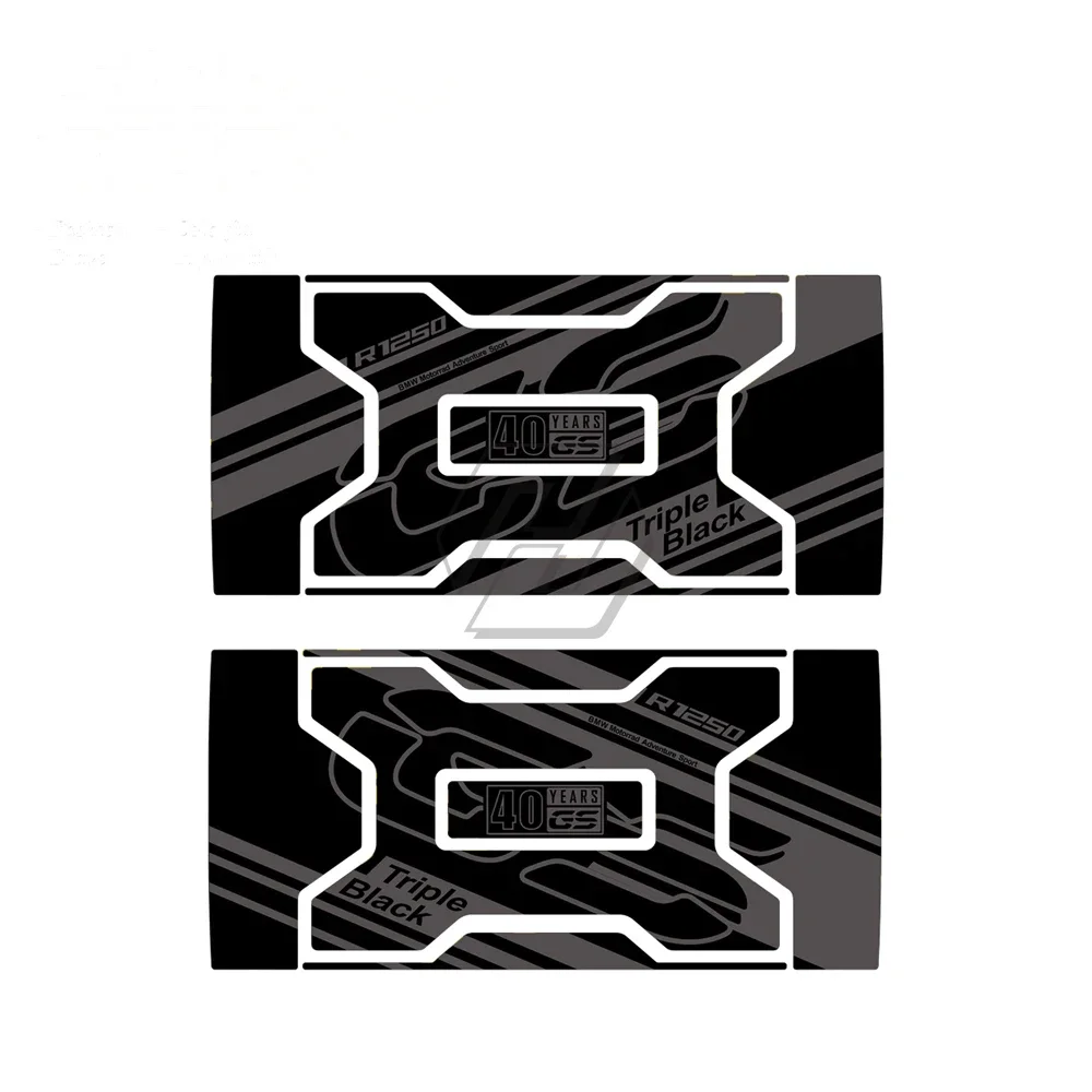 

For BMW Vario Case 2004-2012 40 Year GS R1250GS Triple Black Decals Motorcycle Graphic Sticker