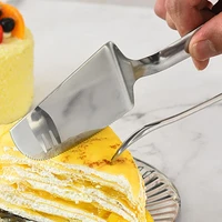 1 set pizza shovel practical stainless steel polished surface for restaurant dessert shovel dessert plate