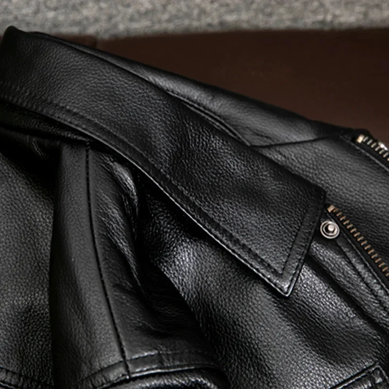 Мужская куртка из воловьей кожи новинка 2025 года кожаный мотоциклетный верхний