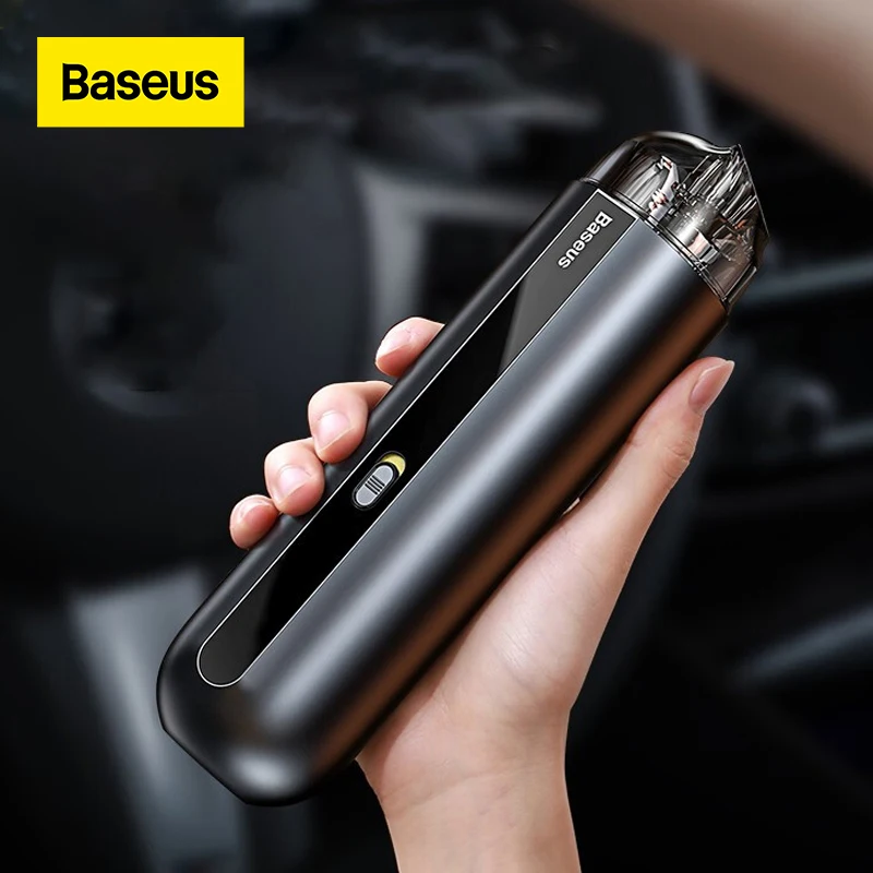 Baseus-aspiradora de mano inalámbrica para coche, miniaspirador portátil de 5000Pa para limpieza de escritorio y hogar