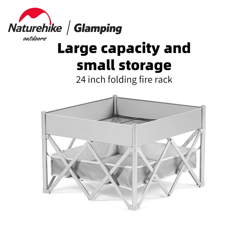 

Naturehike Camping Fire Rack Stainless Steel Foldable Picnic Firewood Stove Rust-proof Portable Heating Stove Outdoor Survive