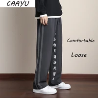 caayu mens casual pants loose straight wide leg pants men new retro streetwear skateboard neutral trousers fashion retro pants