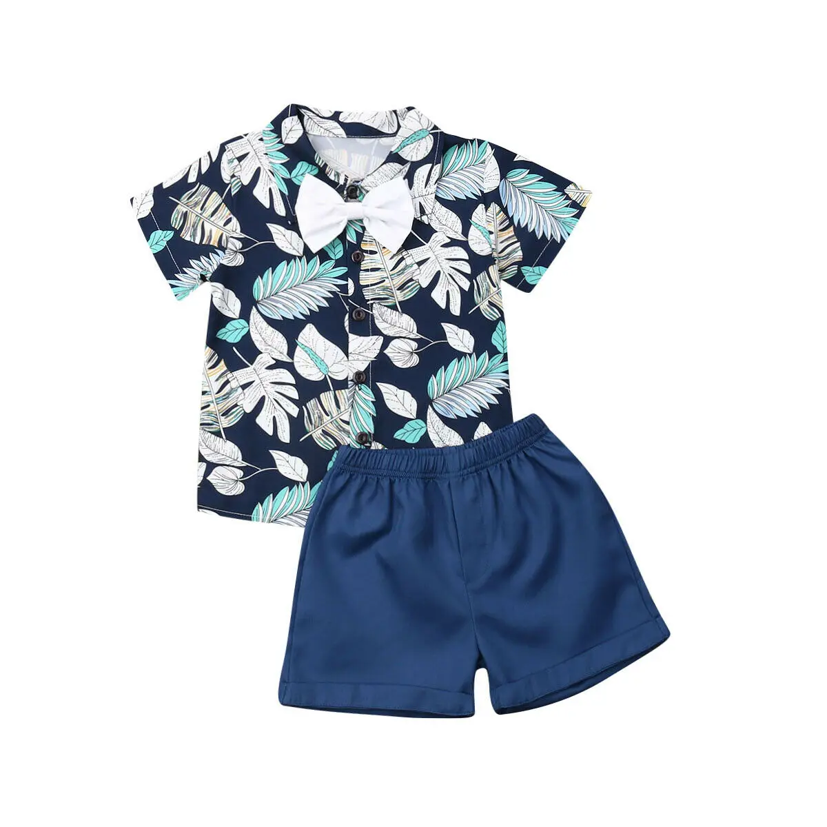 

Citgeett Summer Toddler Baby Boy Formal Suit Flower Shirt+Shorts Pants Summer Outfits Gentleman LL071