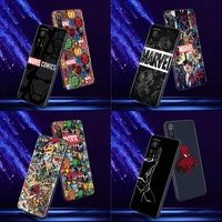marvel phone case for xiaomi mi 9 9t se mi 10t 10s mi a2 lite cc9 note 10 pro 5g soft silicone cover marvel comics logo