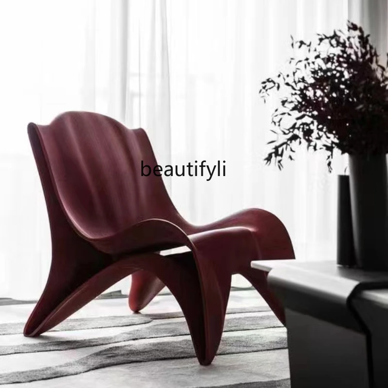 

yj Light Luxury Creative FRP Nordic Design Couch Ins Red Elephant Leg Chair Single