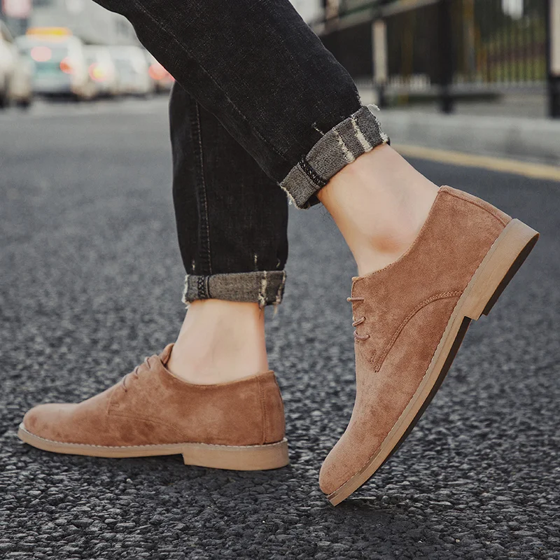 

Men Flats Zapatillas Hombre Men Shoes England Trend Casual Shoes Male Suede Oxford Wedding Leather Dress Shoes S12413-S12426 Dn