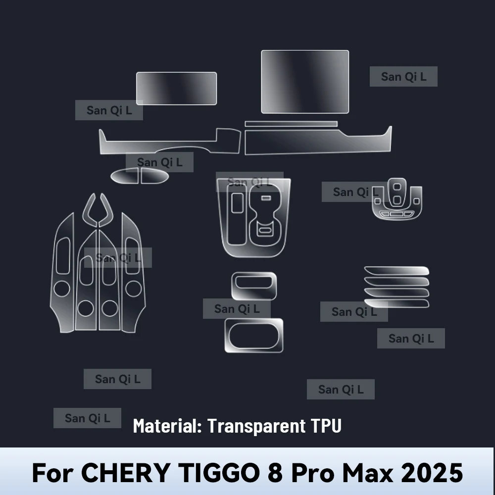 

Салон автомобиля, центральная консоль, медиа-приборная панель, навигация, наклейка из ТПУ, защитная пленка для CHERY TIGGO 8 PRO MAX 2025, автомобильные аксессуары