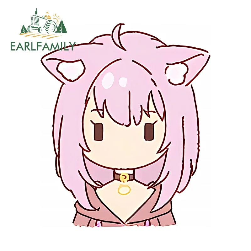 

EARLFAMILY 13 см Hololive Fubuki Mori Gura милый Peeker Vtuber Chibi автомобильные наклейки индивидуальные водонепроницаемые наклейки автомобильные этикетки для окон
