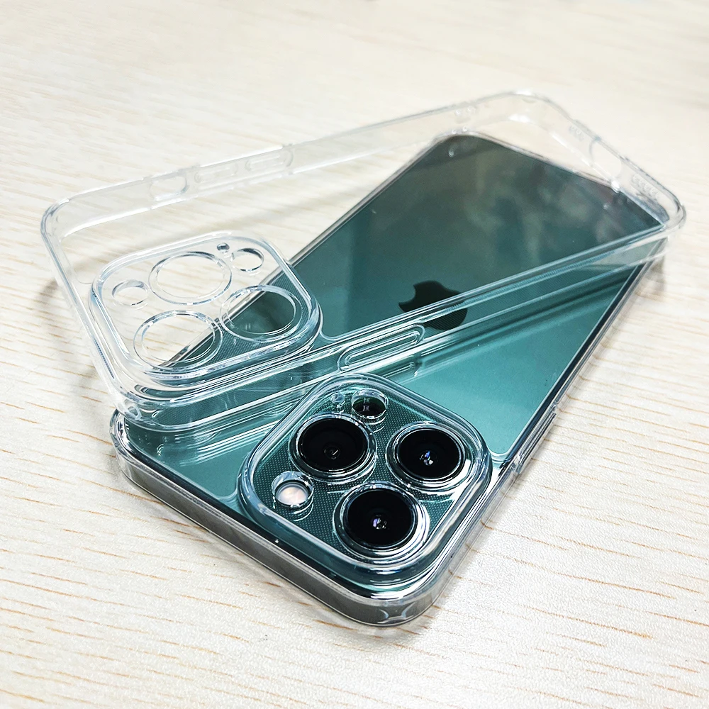 

Роскошный противоударный прозрачный чехол из закаленного стекла для iPhone 13 11 12 Pro Max Mini, прозрачная Взрывозащищенная задняя крышка