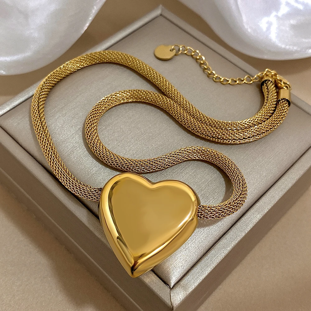 Женское ожерелье с кулоном из нержавеющей стали