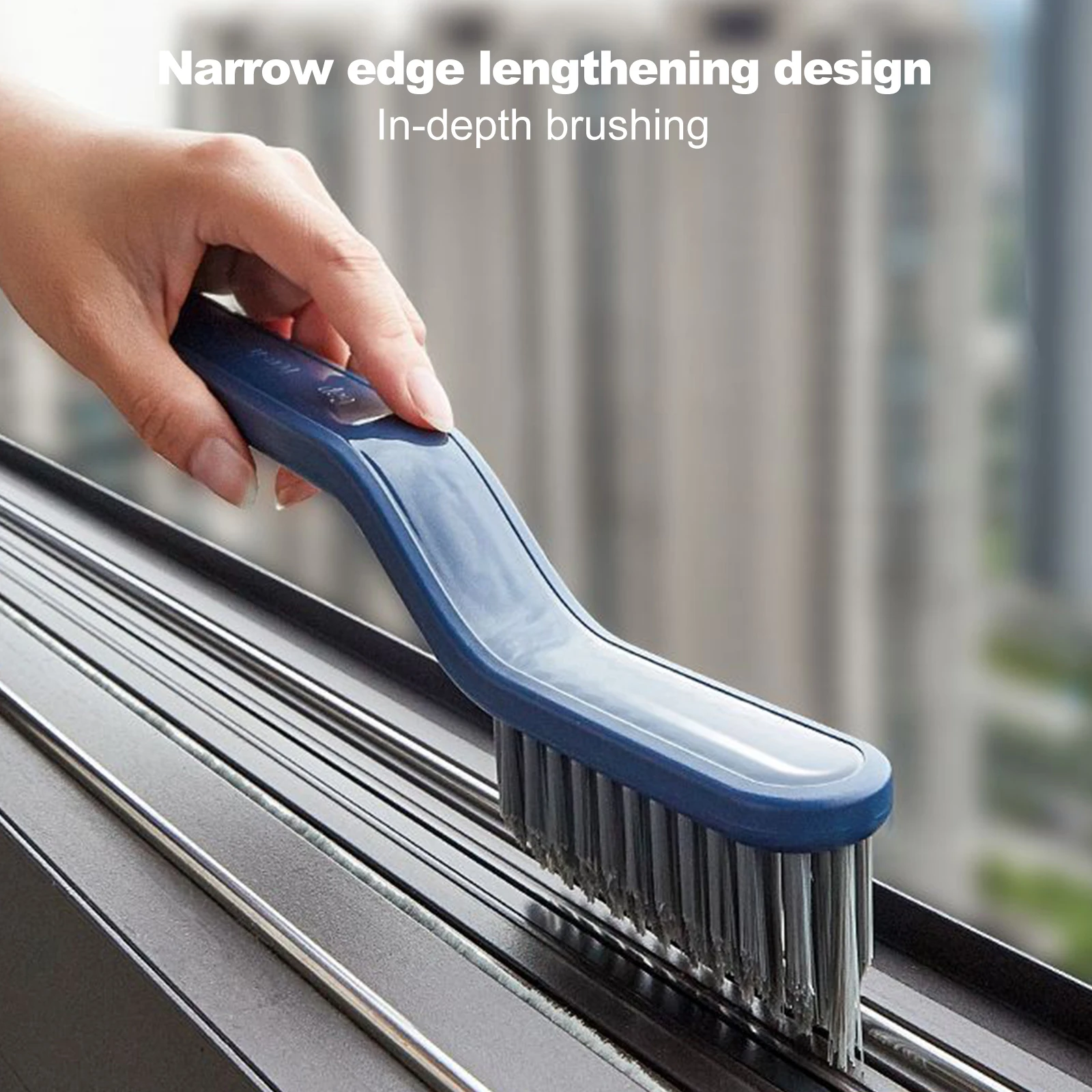 

2-in-1Multipurpose Bathroom Tile Floor Gap Cleaning Brush Window Groove Brush Convenient Household Corner Cleaning Tools