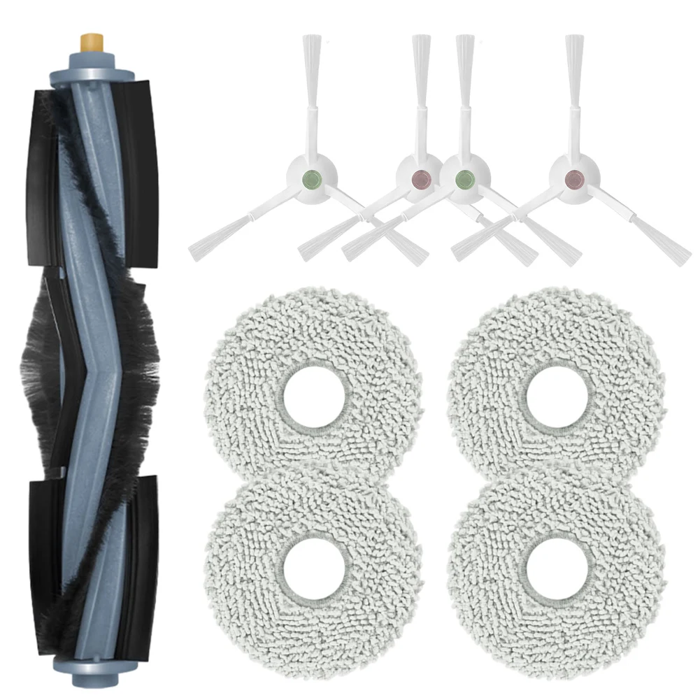 

1pc Main Brush+4pcs Side Brushes+4pcs Mop Rag Cloth For Floor 3 Station Robot Vacuum Cleaner Spare Parts Accessories