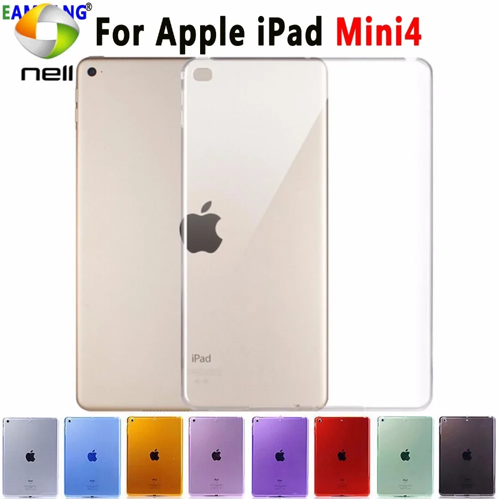 

2 шт. ультратонкий мягкий прозрачный силиконовый чехол из ТПУ для Apple iPad mini 4 mini4 7,9 A1538 A1550